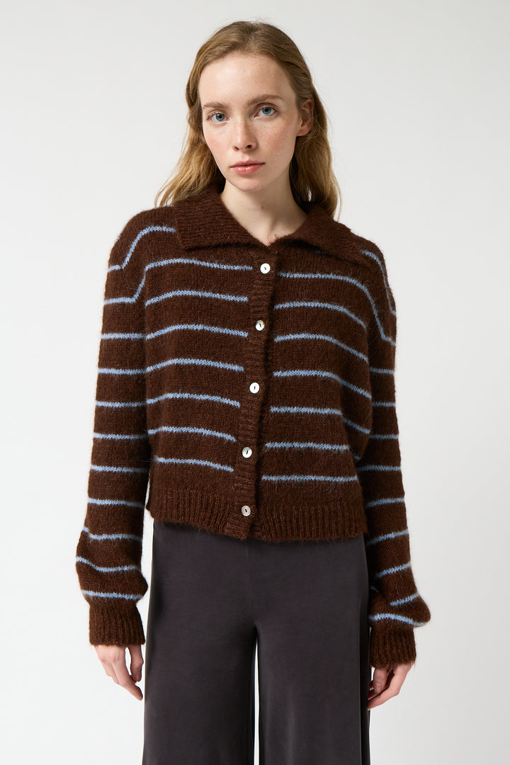 Praline Striped Cardigan