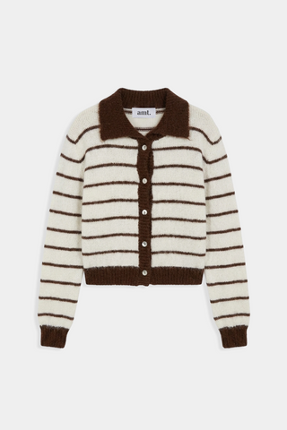Praline Striped Cardigan in alpaca by amt. studio — image 2